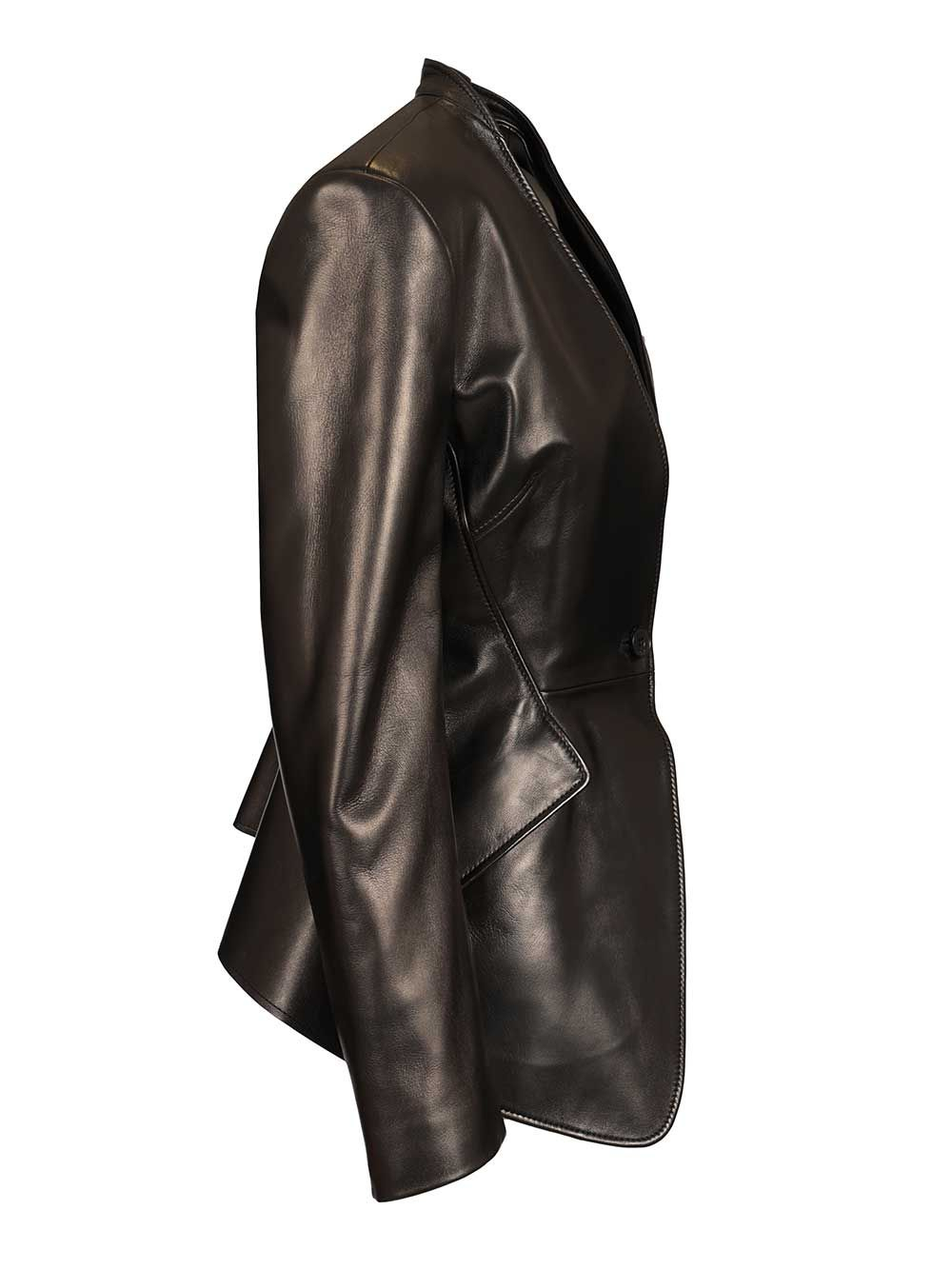 [McQueen] Leather Jacket FW25 840138Q5AML1000