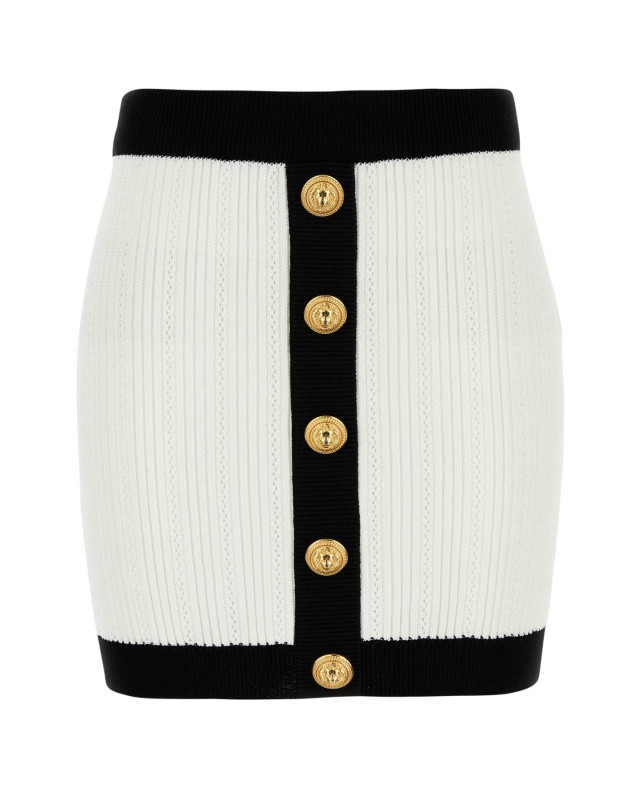 [Balmain] Mini skirt FW25 FF1LB039KI64 GAB