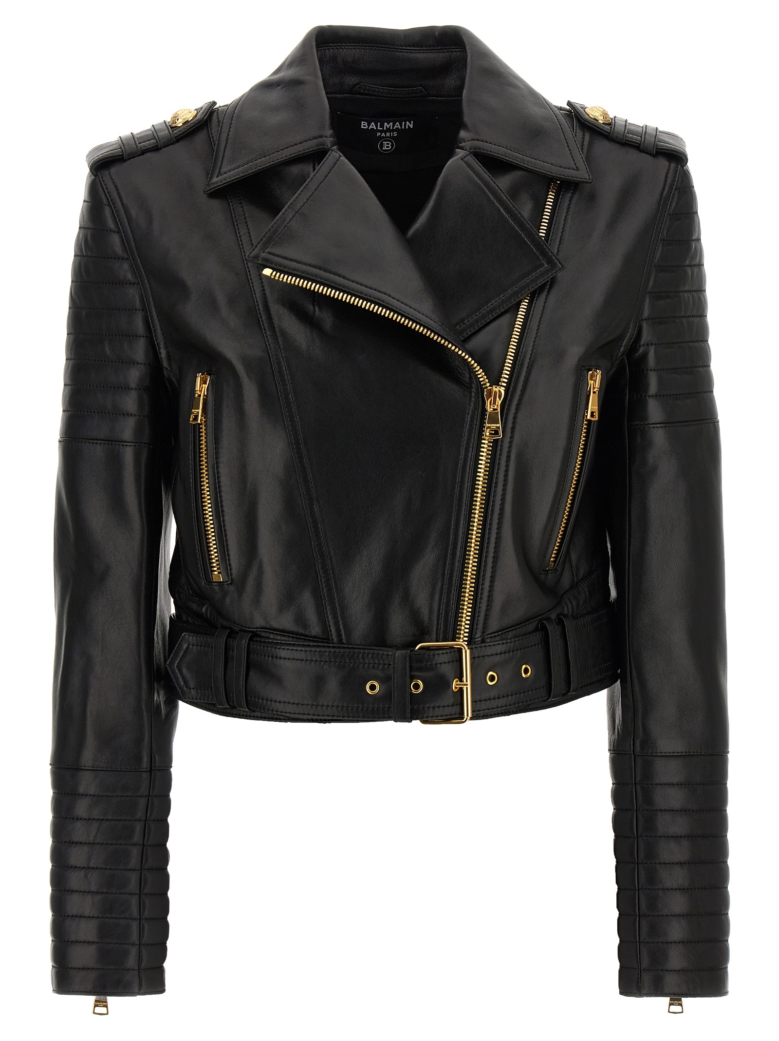 [Balmain] Leather Jacket FW25 FF1TD207LC620PA