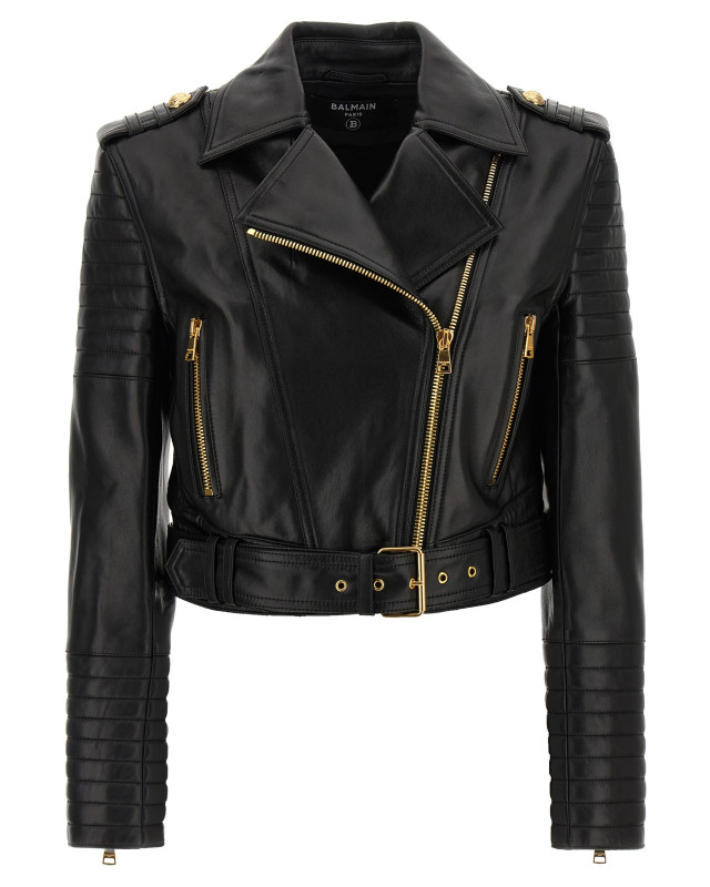 [Balmain] Leather Jacket FW25 FF1TD207LC620PA
