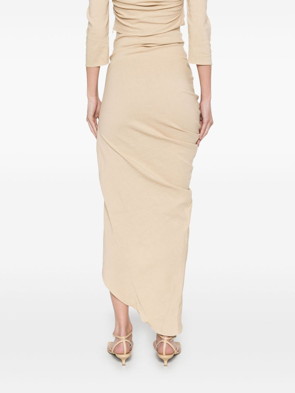 [Cortana] Midi skirt SS25 A2266BEIGE
