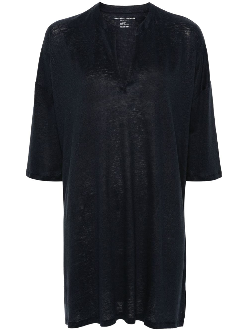 [Majestic] Long sleeve dress SS24 M011FTQ007TUNIQUE003