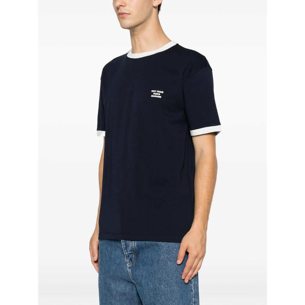 [DROLE DE MONSIEUR] T-shirts Short Sleeve FW26 PERM-TS339 CO311 NAVY