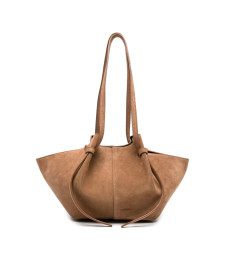 [YUZEFI] Shoulder bag FW26 MOCHI SUEDE COGNA