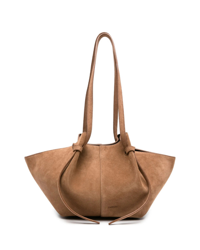 [YUZEFI] Shoulder bag FW26 MOCHI SUEDE COGNA