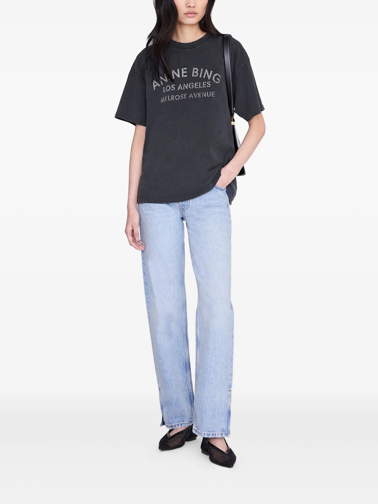 [Anine Bing] T-shirts Short Sleeve FW26 A0812930WBL1