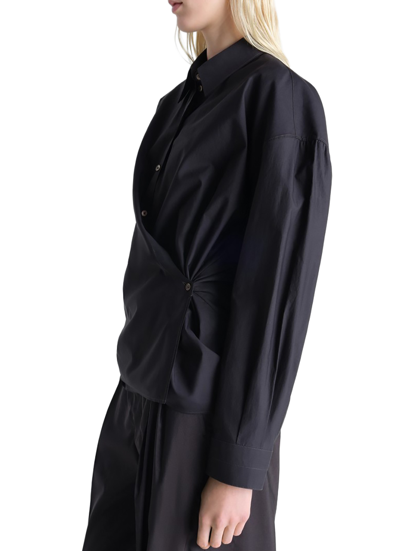 [LEMAIRE] Shirts Long Sleeve FW26 SH1141LF1500BK998 SQUID INK