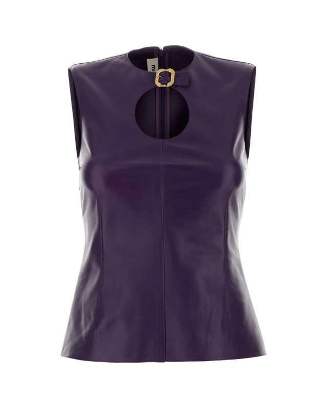 [Miu Miu] Tank top FW25 MPT299SOOO165Z F0030