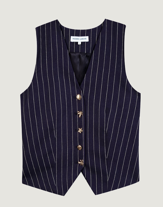 [MAISON LABICHE] Vest SS26 ZWDUBAILSHELLSTRIPES BLUE WHITE