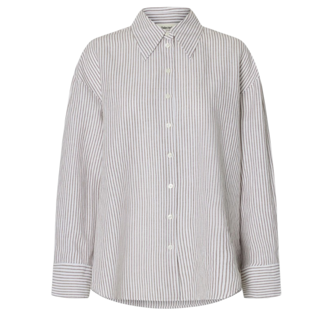 [Selected] Shirts Long Sleeve CO 16099876-STRIPESCHOCOLATECHI