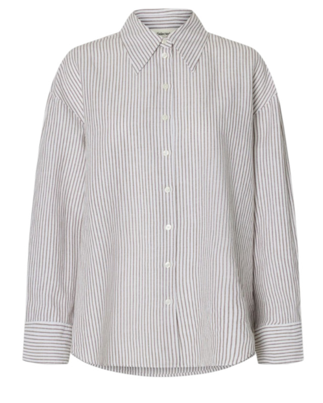[Selected] Shirts Long Sleeve CO 16099876-STRIPESCHOCOLATECHI