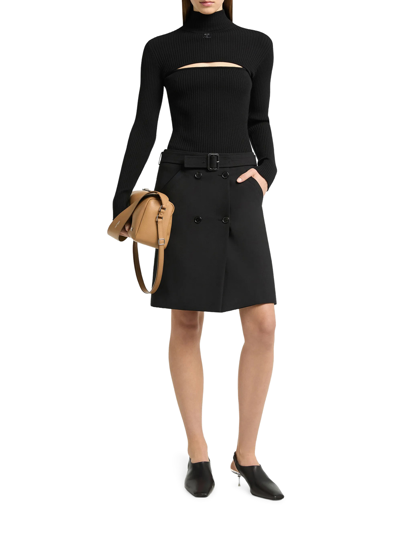 [Courreges] T-shirts Long Sleeve FW26 326MPU289FI00019999 BLACK