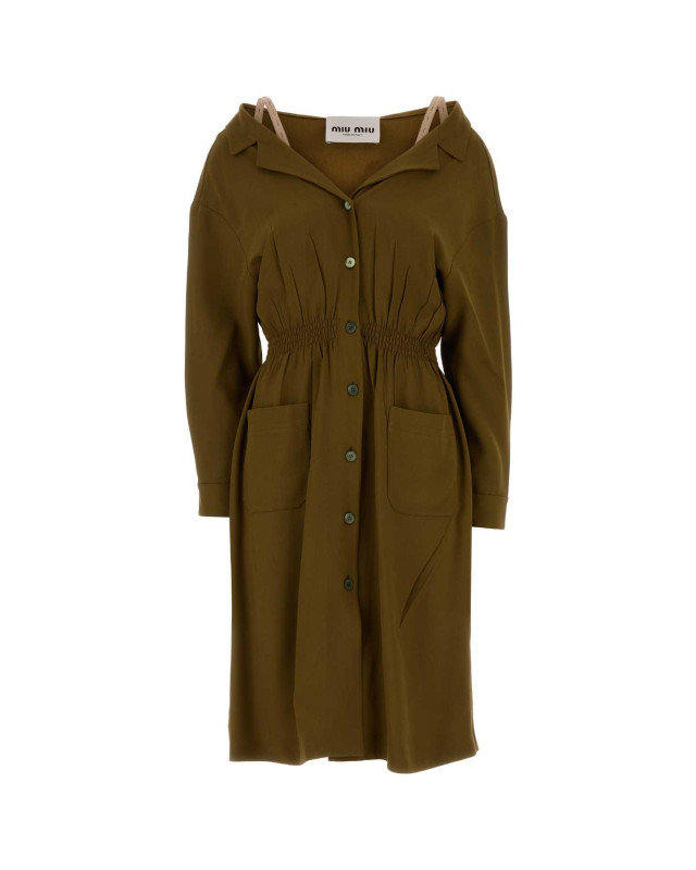 [Miu Miu] Long sleeve dress FW25 MF6052SOOO16Z1 F0334