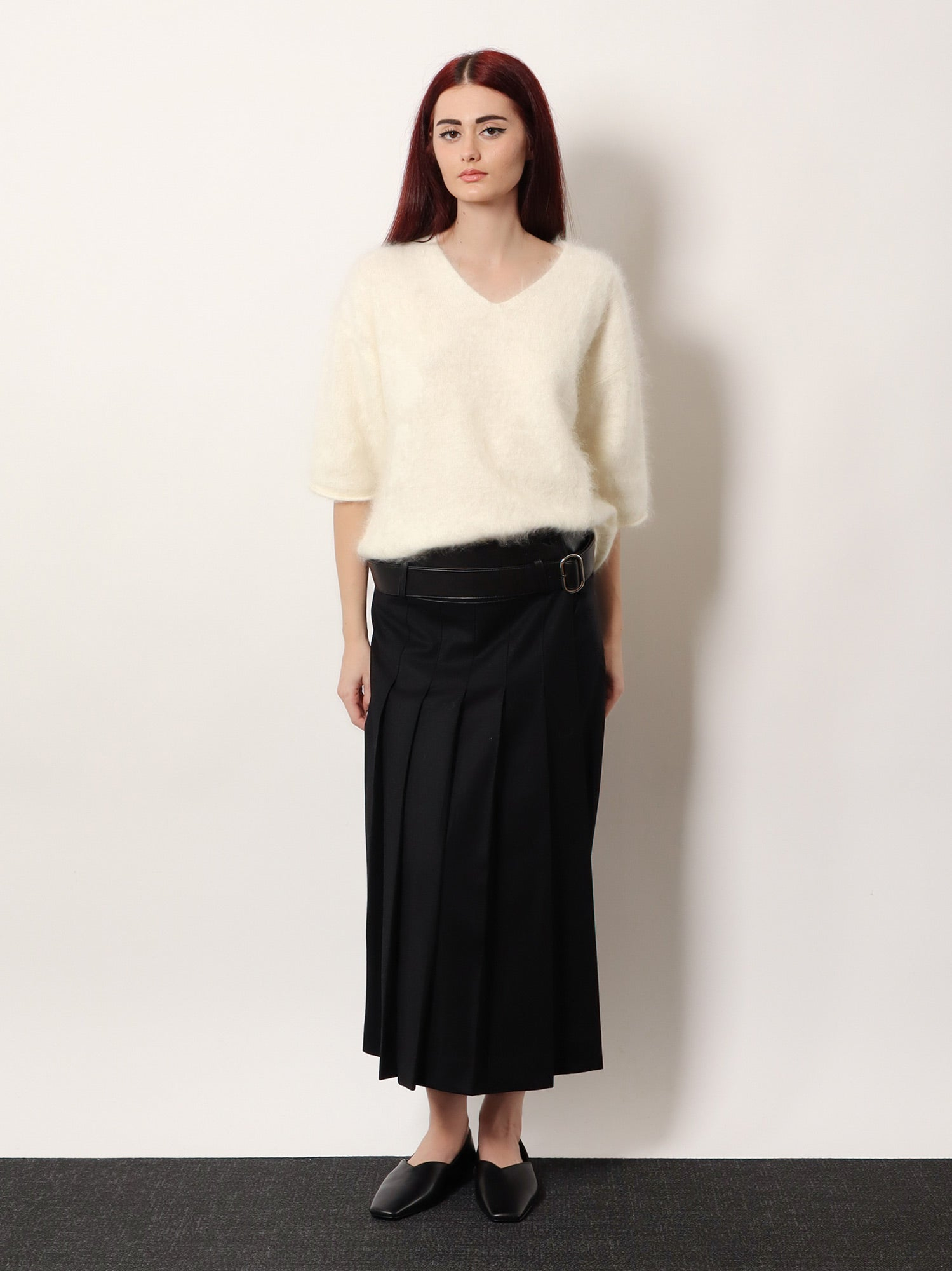 [R2W] Long skirt FW25 ROSKEA10646NBLACK