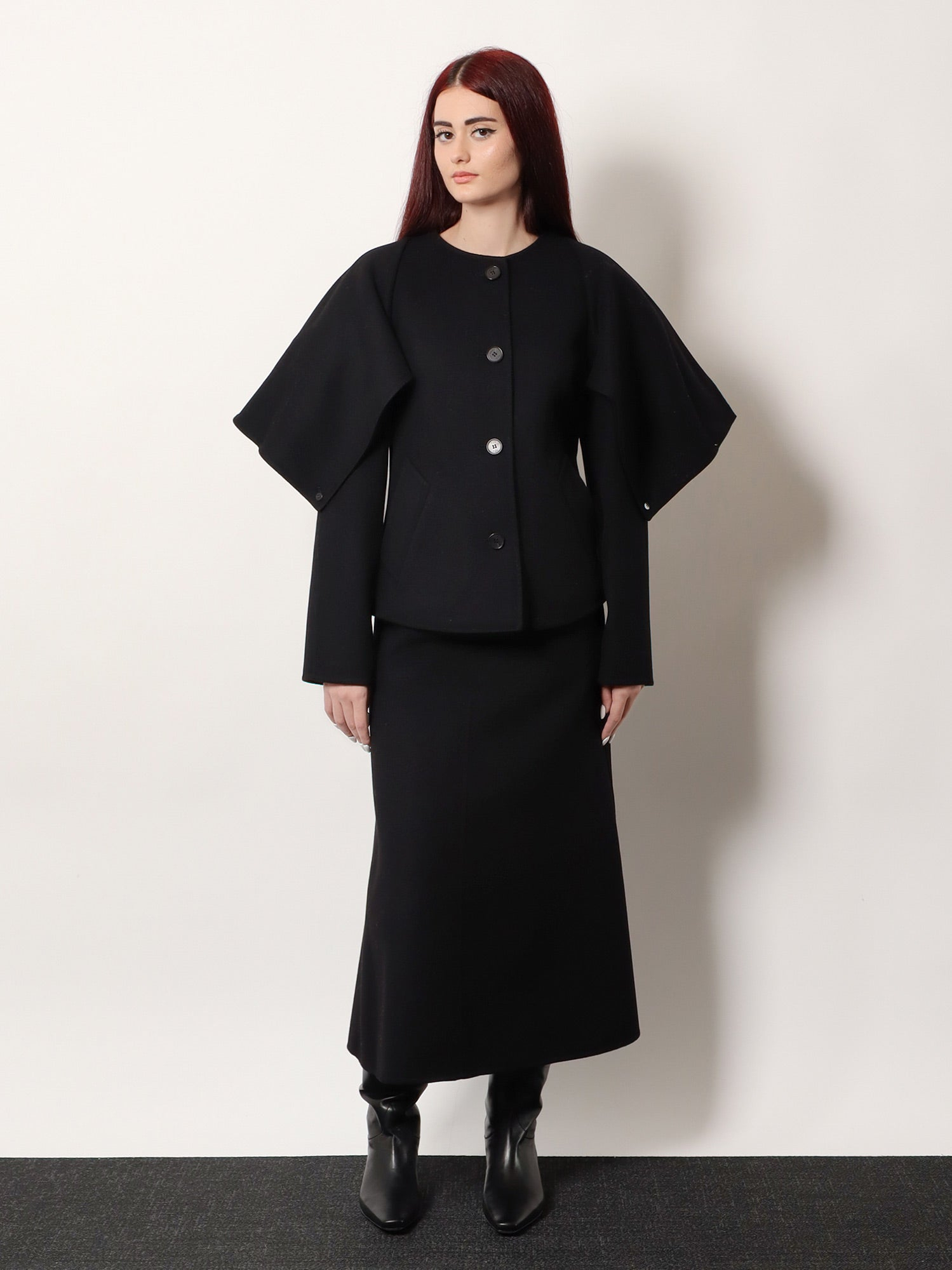 [R2W] Midi skirt FW25 ROSKEA10561NBLACK