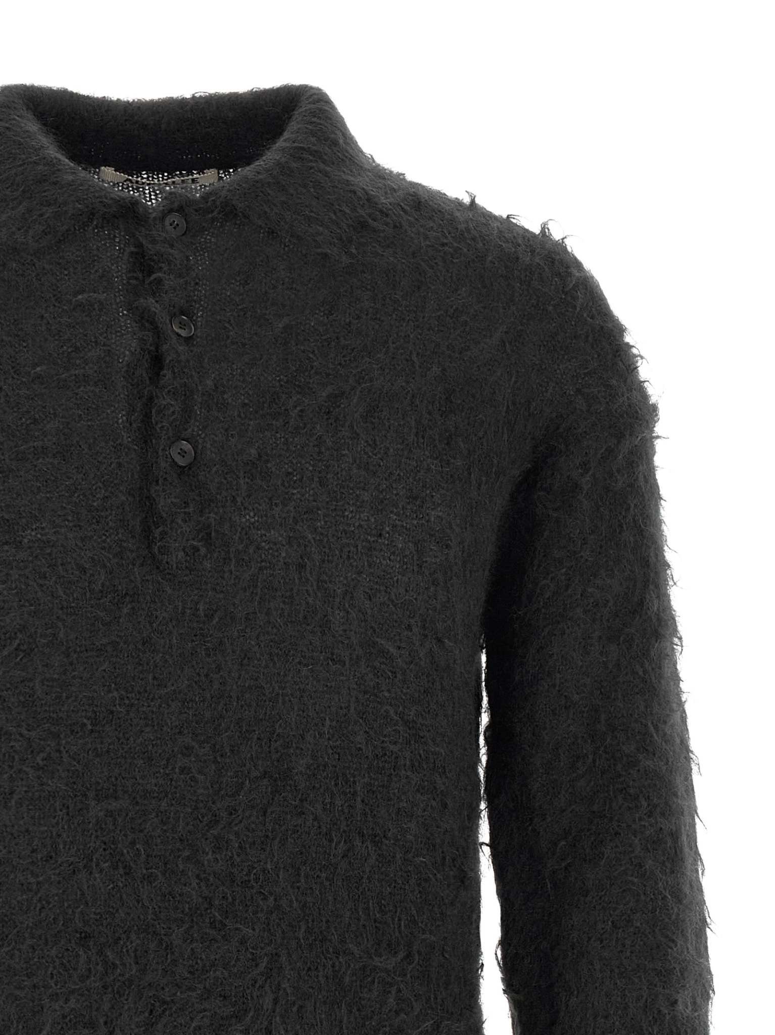 [AURALEE] T-shirts Long Sleeve FW25 A25AP01KMINKBLACK