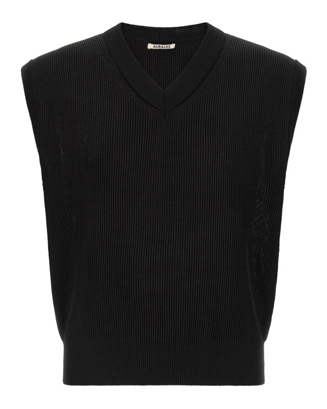 [AURALEE] Vest SS26 A26SV02SYBLACK