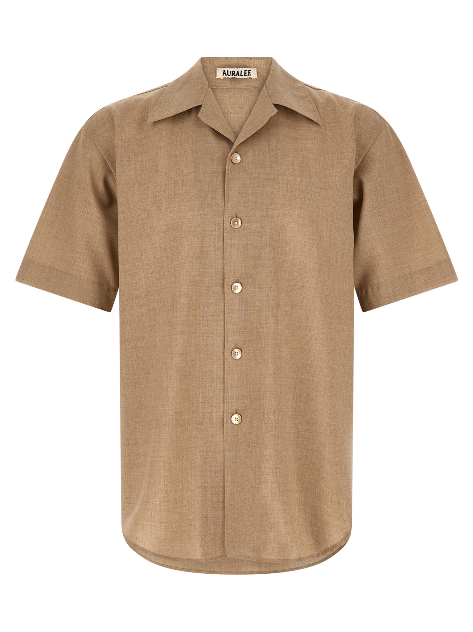 [AURALEE] Shirts Short Sleeve SS26 A26SS02CPTOPBROWNBEIGE
