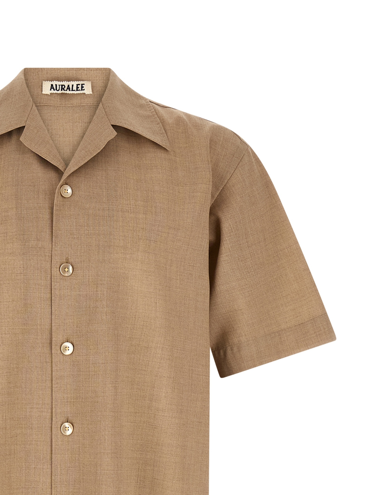 [AURALEE] Shirts Short Sleeve SS26 A26SS02CPTOPBROWNBEIGE