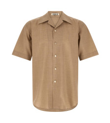 [AURALEE] Shirts Short Sleeve SS26 A26SS02CPTOPBROWNBEIGE