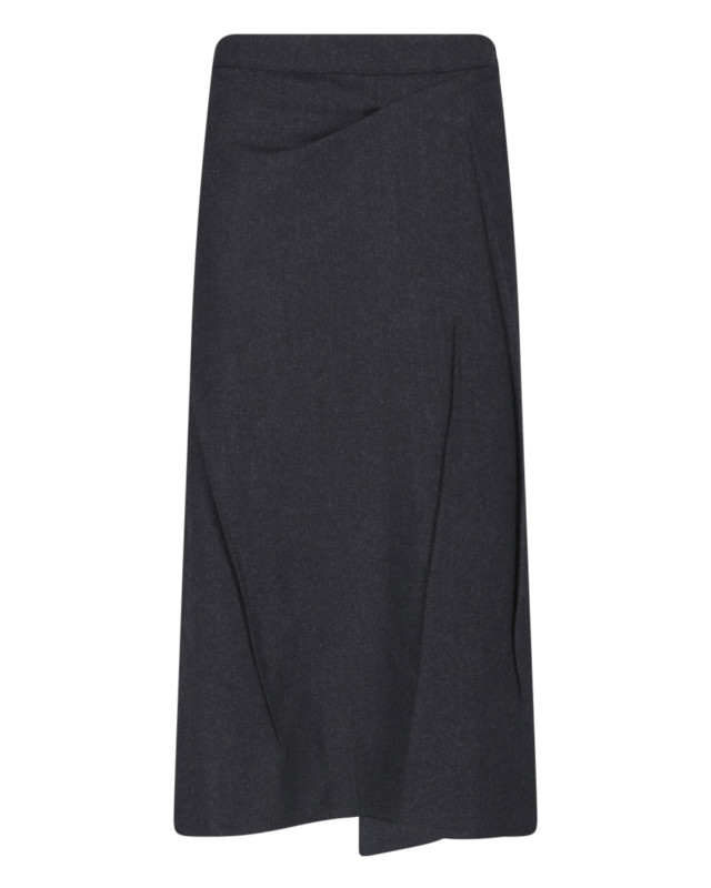 [VICTORIA BECKHAM] Long skirt FW26 1326WSK007362DDARK GREY MELANGE