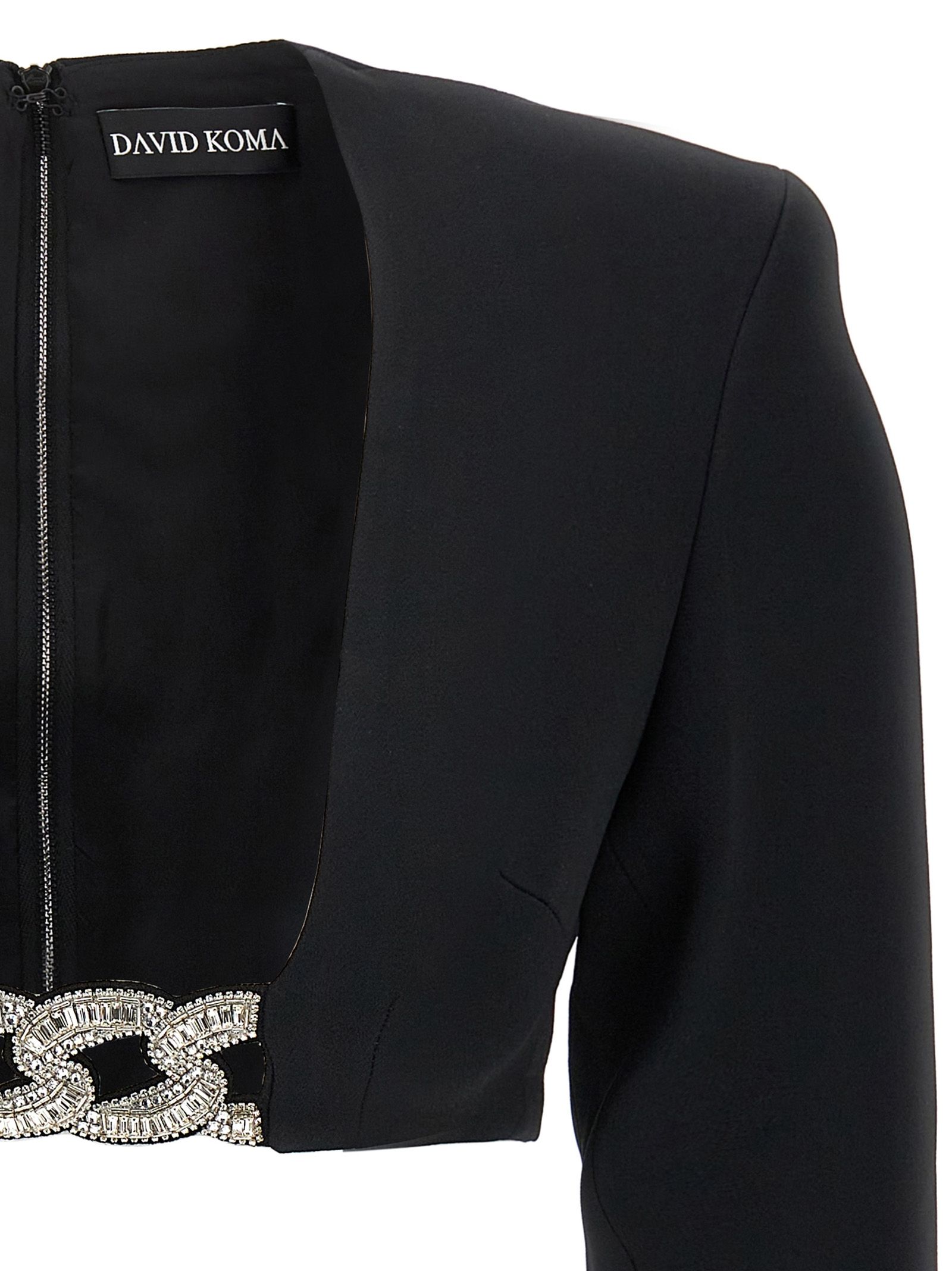 [David Koma] T-shirts Long Sleeve FW23 PF23DK11TBLACKSILVER