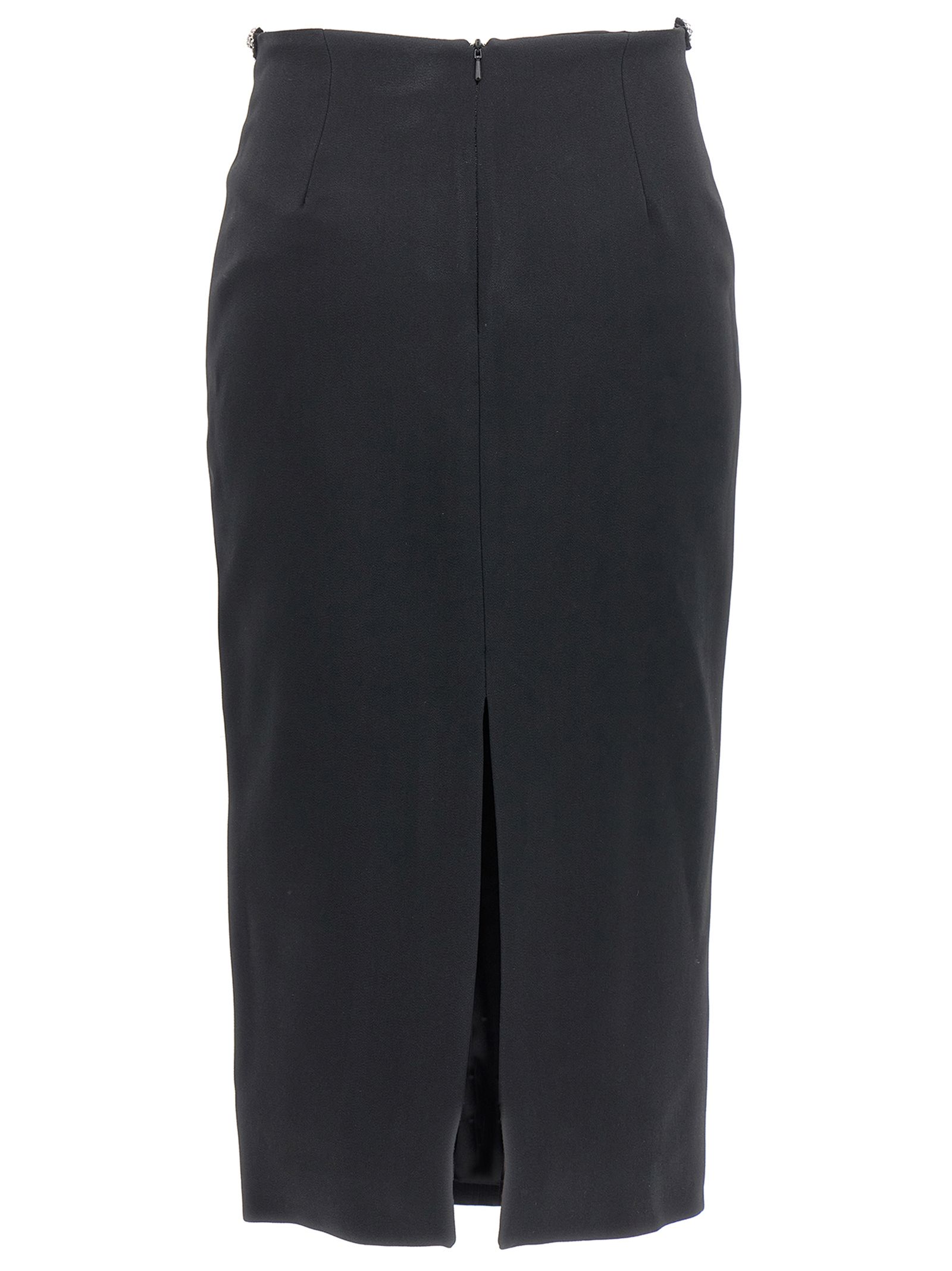 [David Koma] Midi skirt SS23 SS23DK50SBLACKSILVER