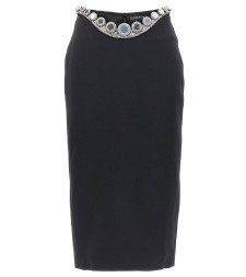 [David Koma] Midi skirt SS23 SS23DK50SBLACKSILVER