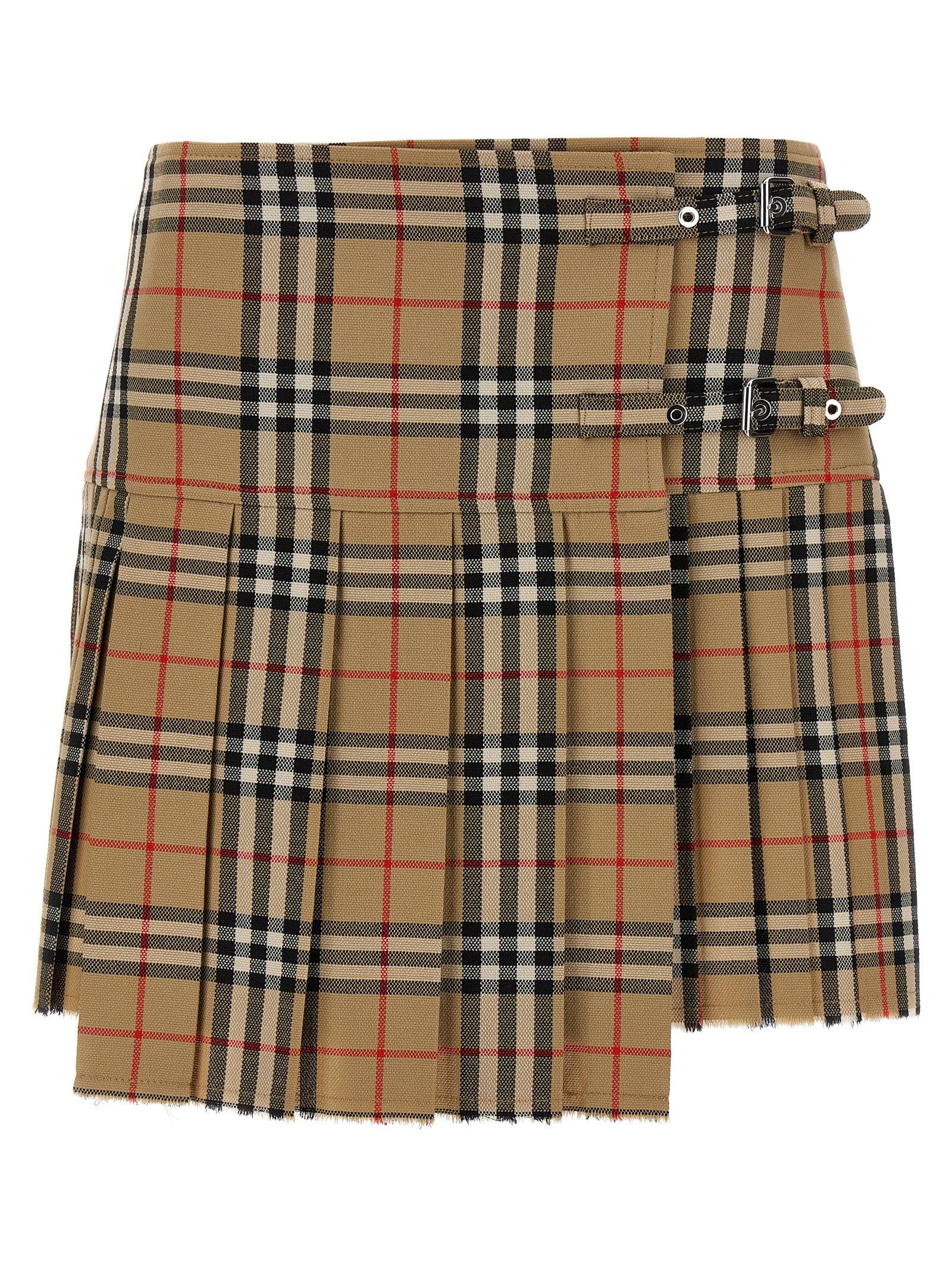 [Burberry] Mini skirt SS25 8025832ARCHIVEBEIGEIPCHK