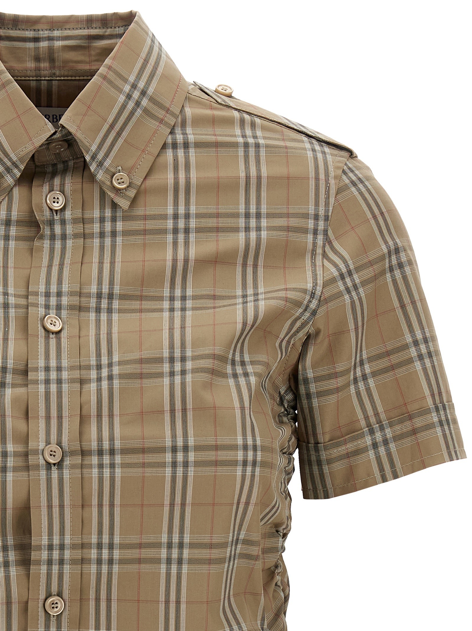 [Burberry] Shirts Short Sleeve SS25 8107968NUTIPCHECK