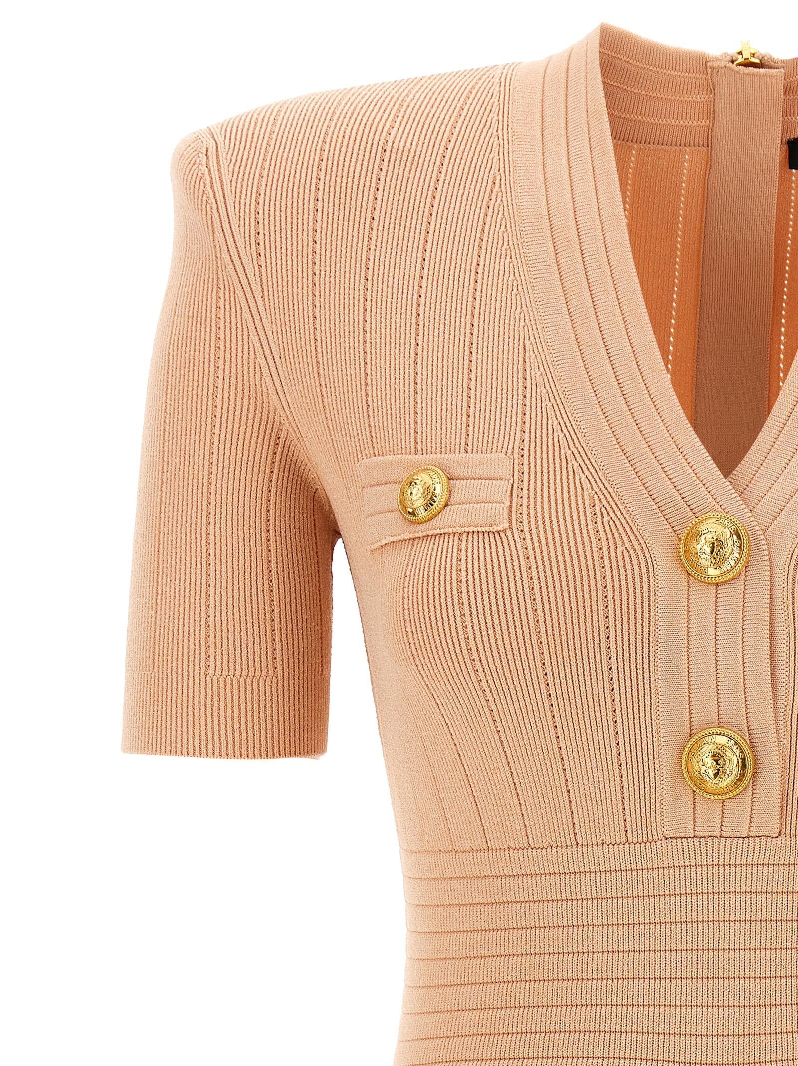 [Balmain] Short sleeve dress SS25 EF1R6045KB070LB