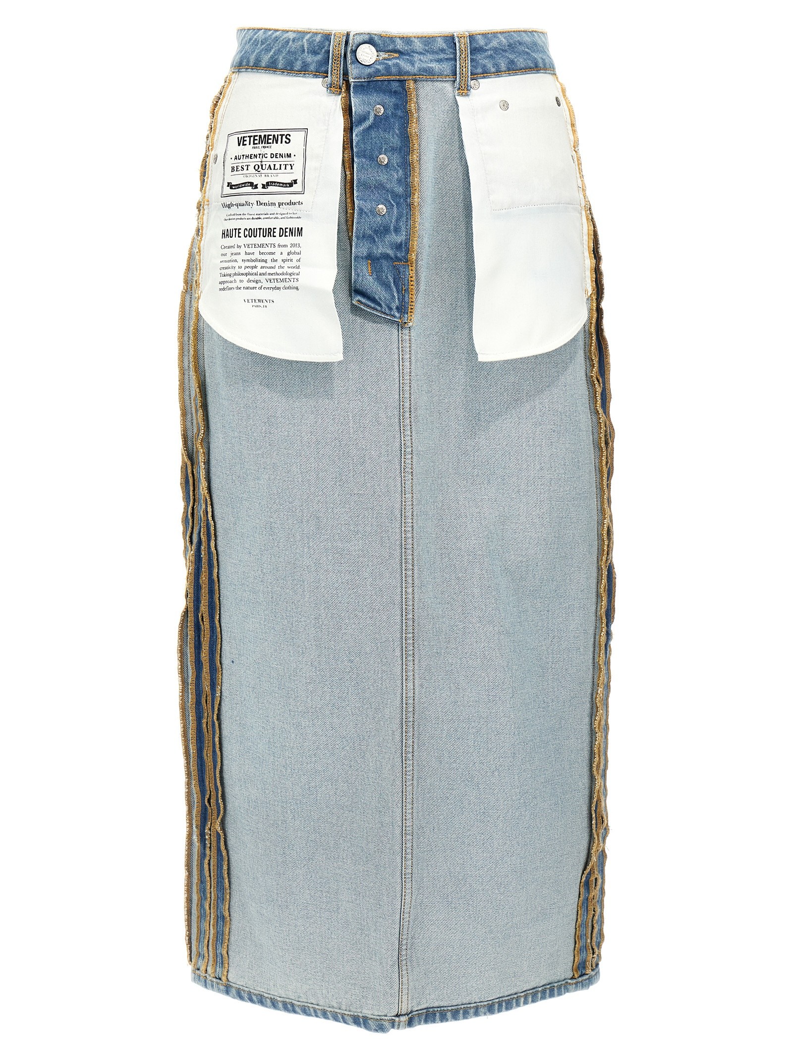 [Vetements] Long skirt FW24 WA65SK870NLIGHTBLUE