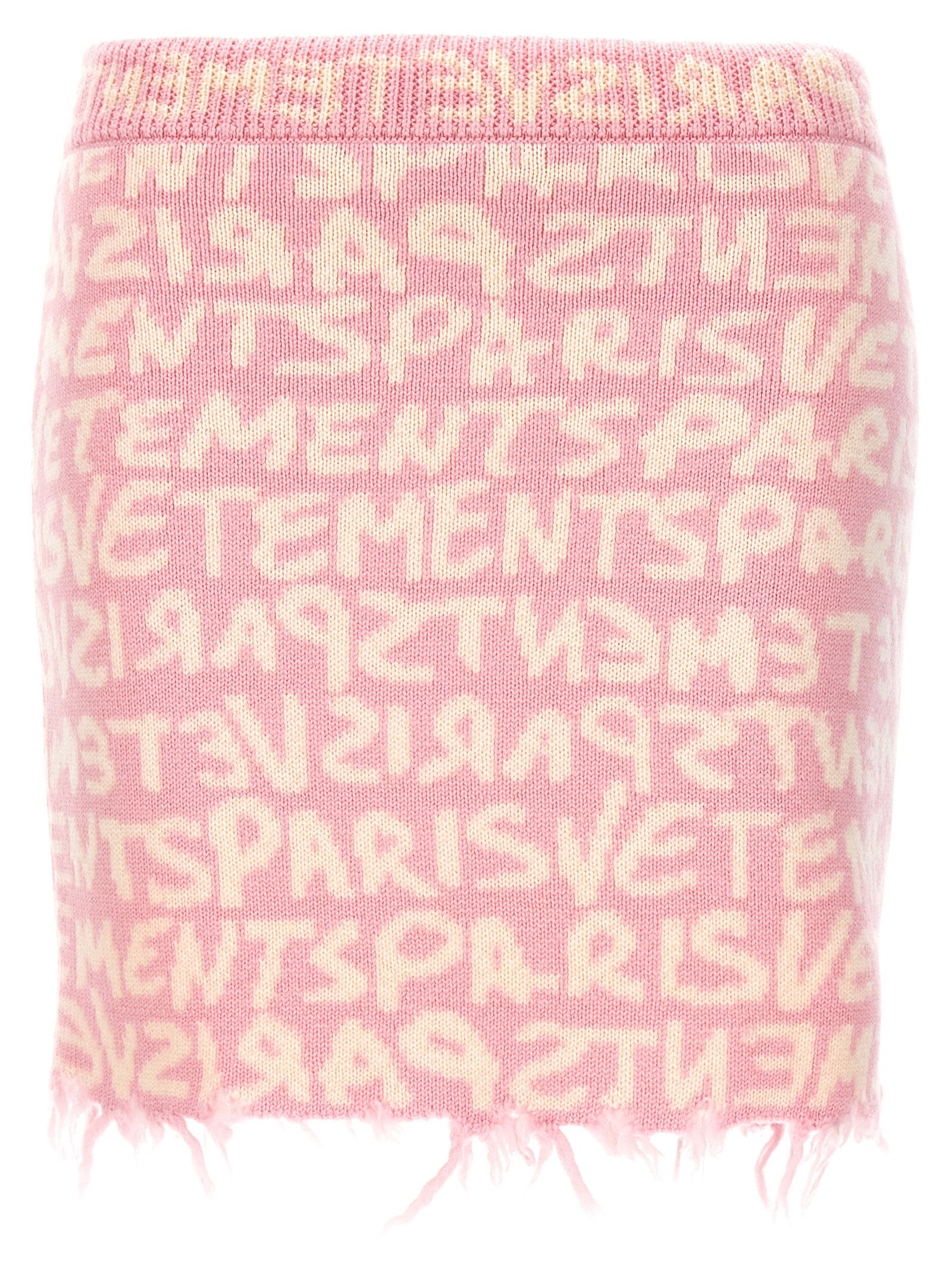 [Vetements] Mini skirt SS24 WE64KN900PWPINKWHITE