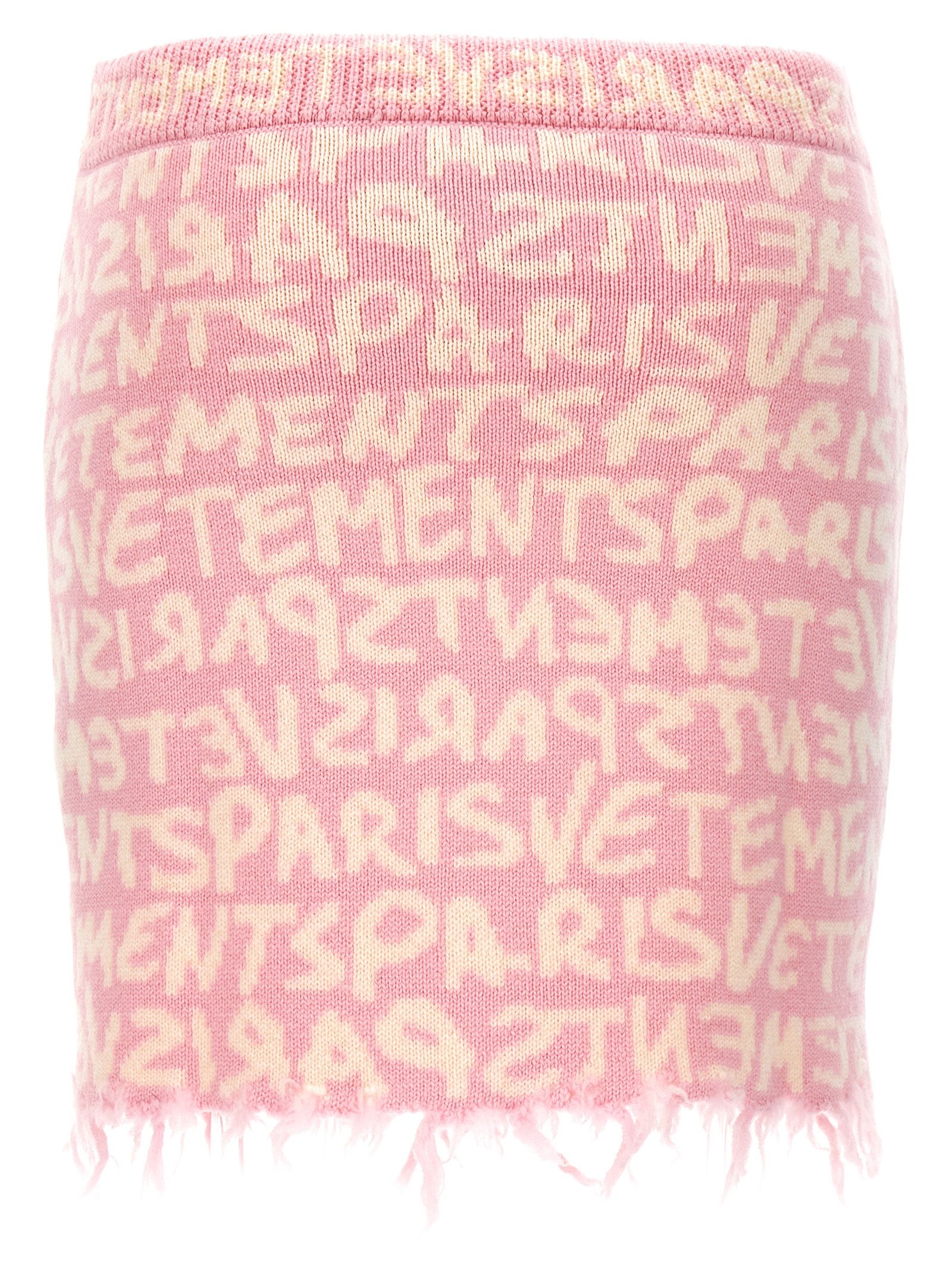 [Vetements] Mini skirt SS24 WE64KN900PWPINKWHITE