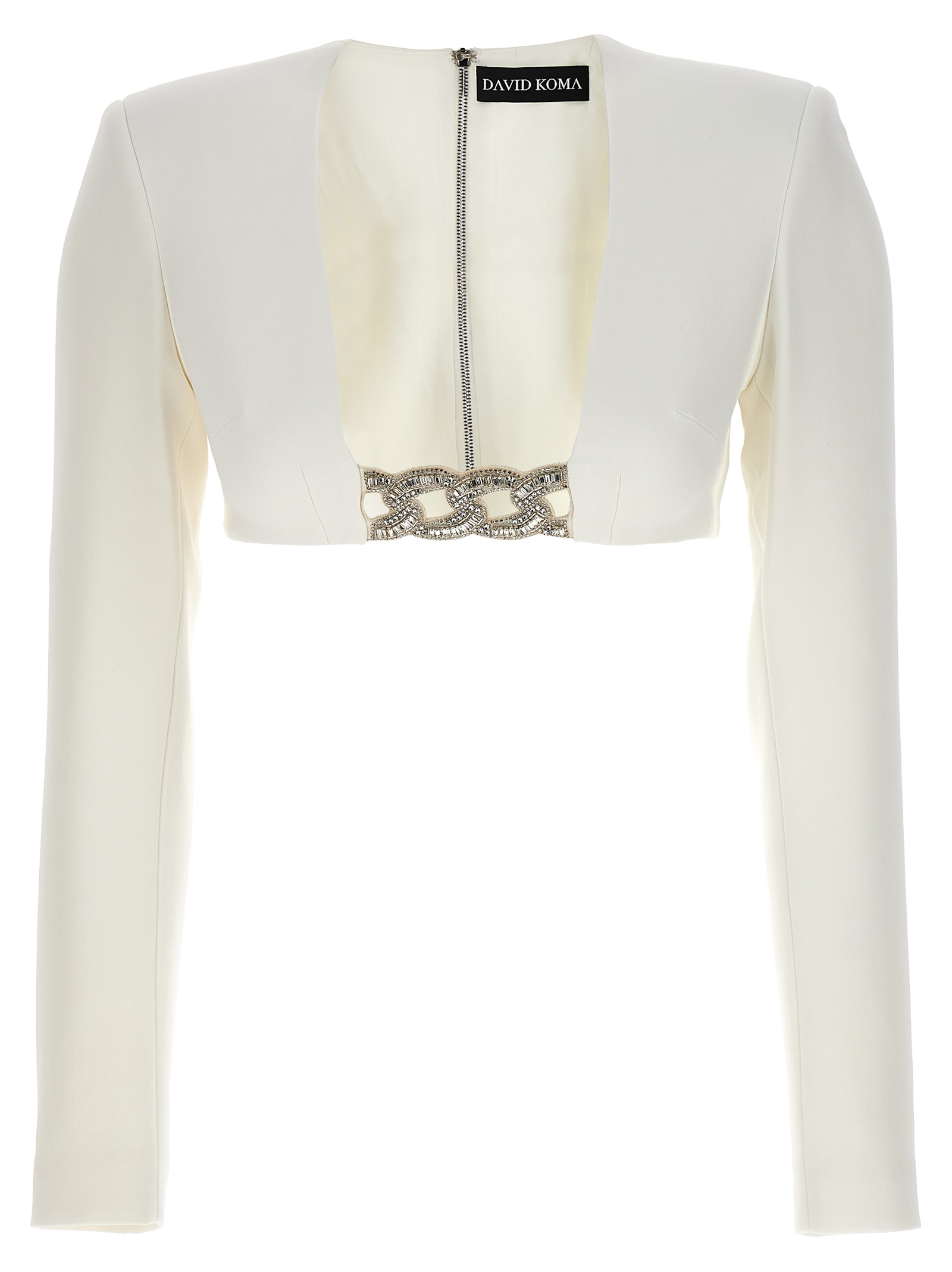 [David Koma] T-shirts Long Sleeve FW23 PF23DK11TWHITESILVER