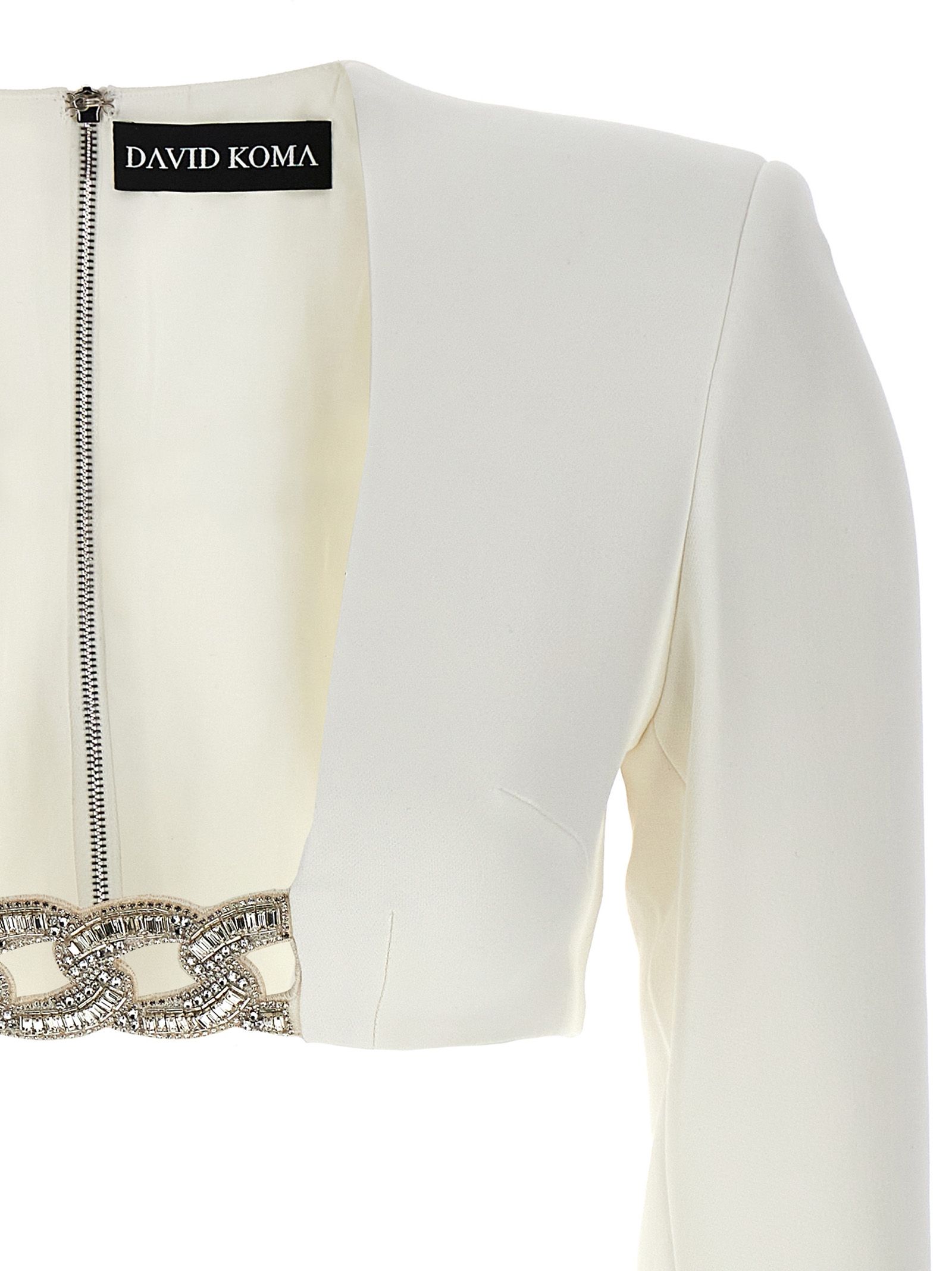 [David Koma] T-shirts Long Sleeve FW23 PF23DK11TWHITESILVER