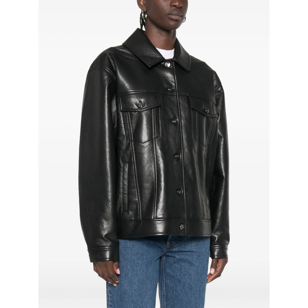 [Anine Bing] Leather Jacket FW26 A-01-12573  BLK81