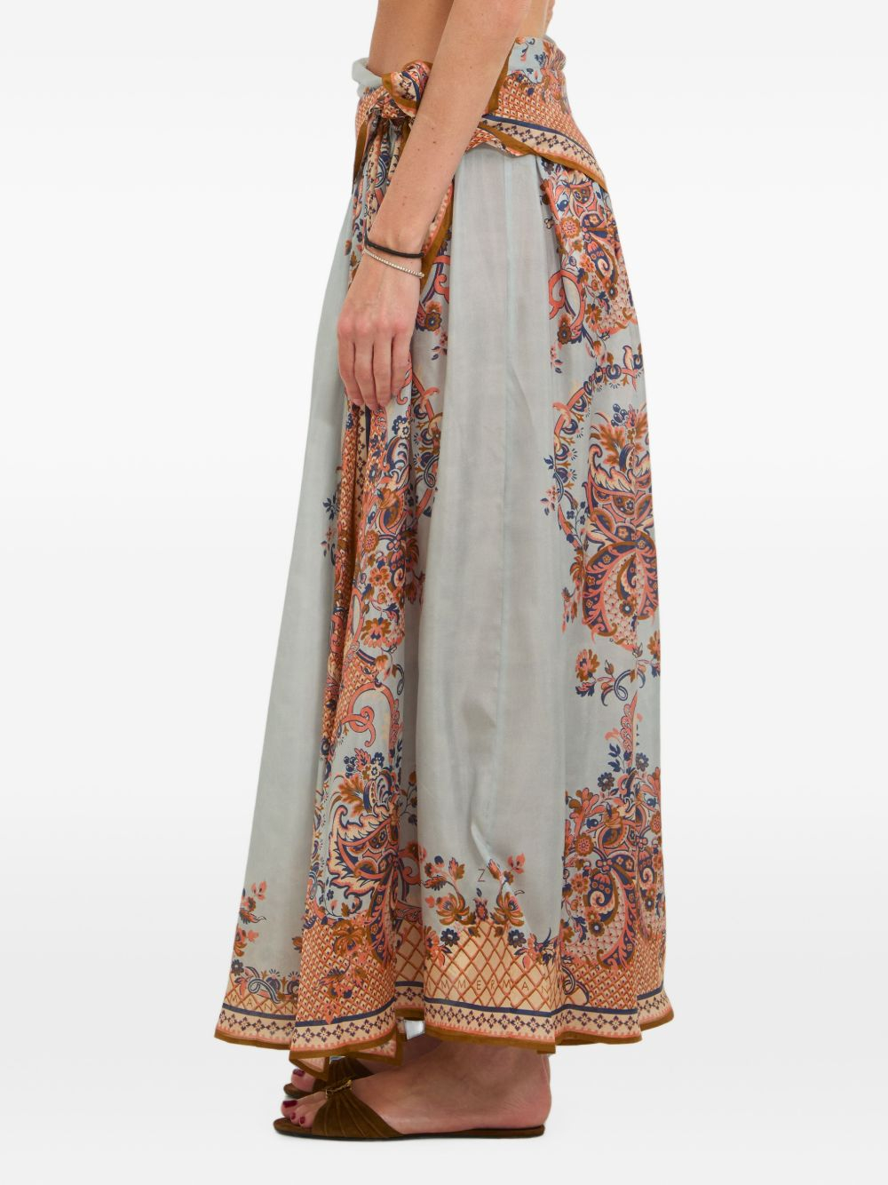 [Zimmermann] Long skirt FW26 5514DSS263DBPL
