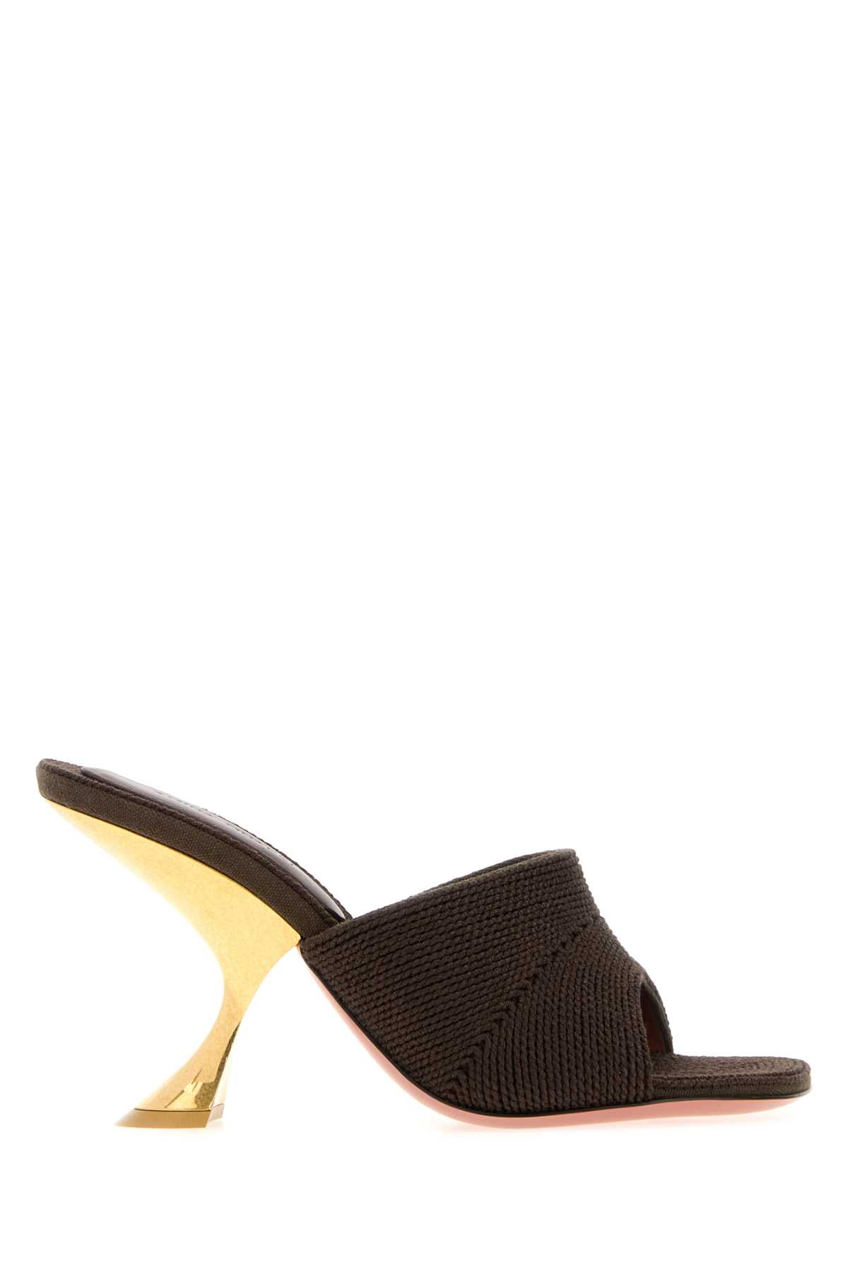 [Amina Muaddi] Sandals FW26 TAYLORWOVENSLIPPER90 COFFE