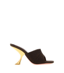 [Amina Muaddi] Sandals FW26 TAYLORWOVENSLIPPER90 COFFE
