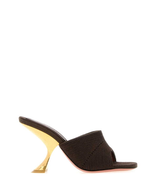 [Amina Muaddi] Sandals FW26 TAYLORWOVENSLIPPER90 COFFE