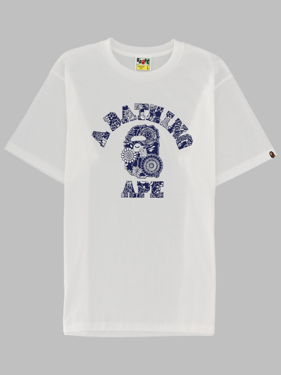 [A BATHING APE] T-shirts Short Sleeve SS26 001TEM301042M_WHXNY