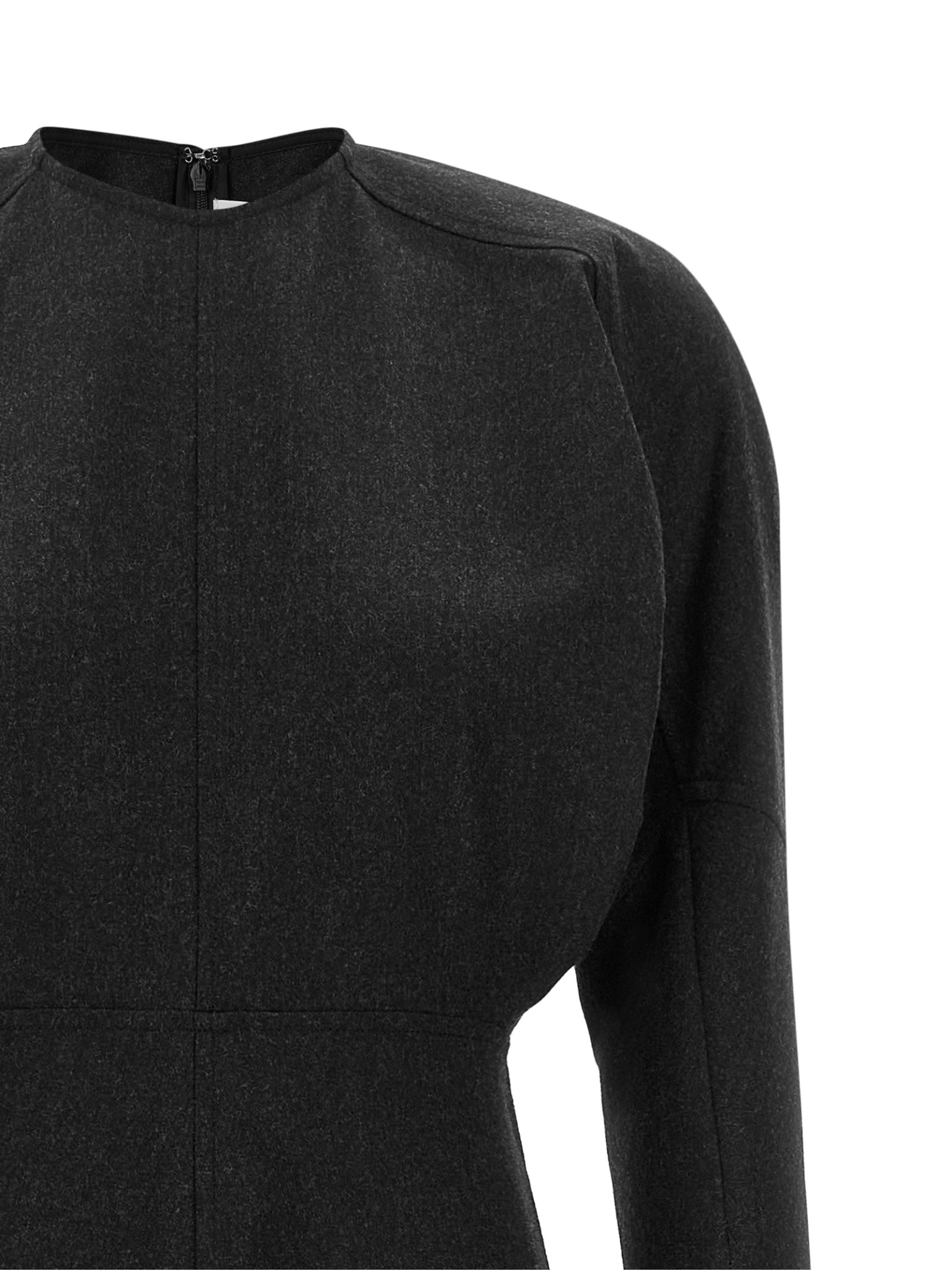 [VICTORIA BECKHAM] Long sleeve dress FW26 1124WDR005231FDARKGREYMELANGE
