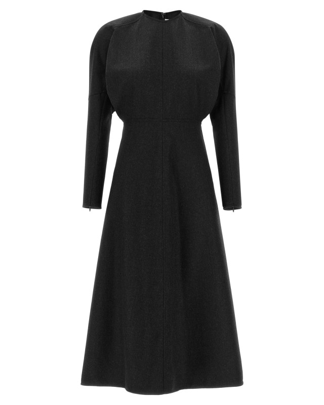[VICTORIA BECKHAM] Long sleeve dress FW26 1124WDR005231FDARKGREYMELANGE