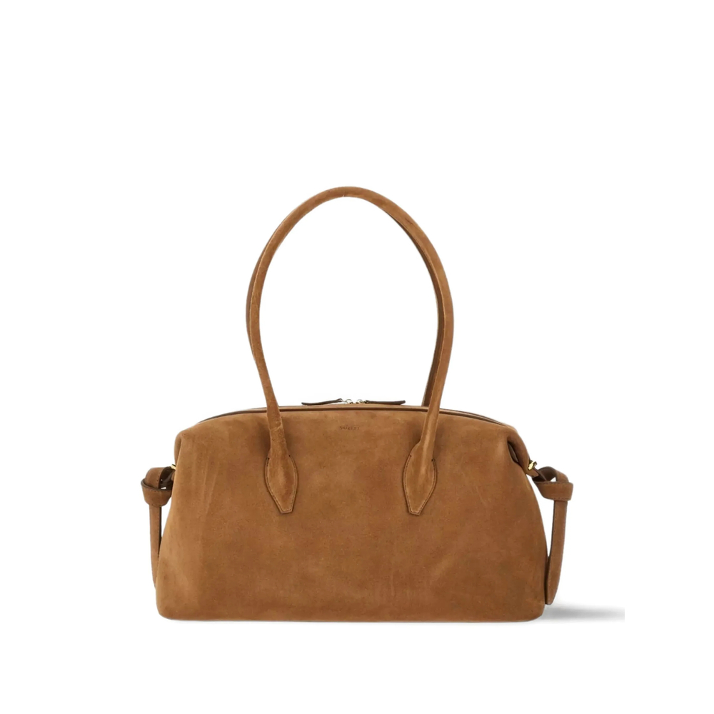 [YUZEFI] Shoulder bag FW26 BRIOCHE DUFFLE SUEDE COGNA