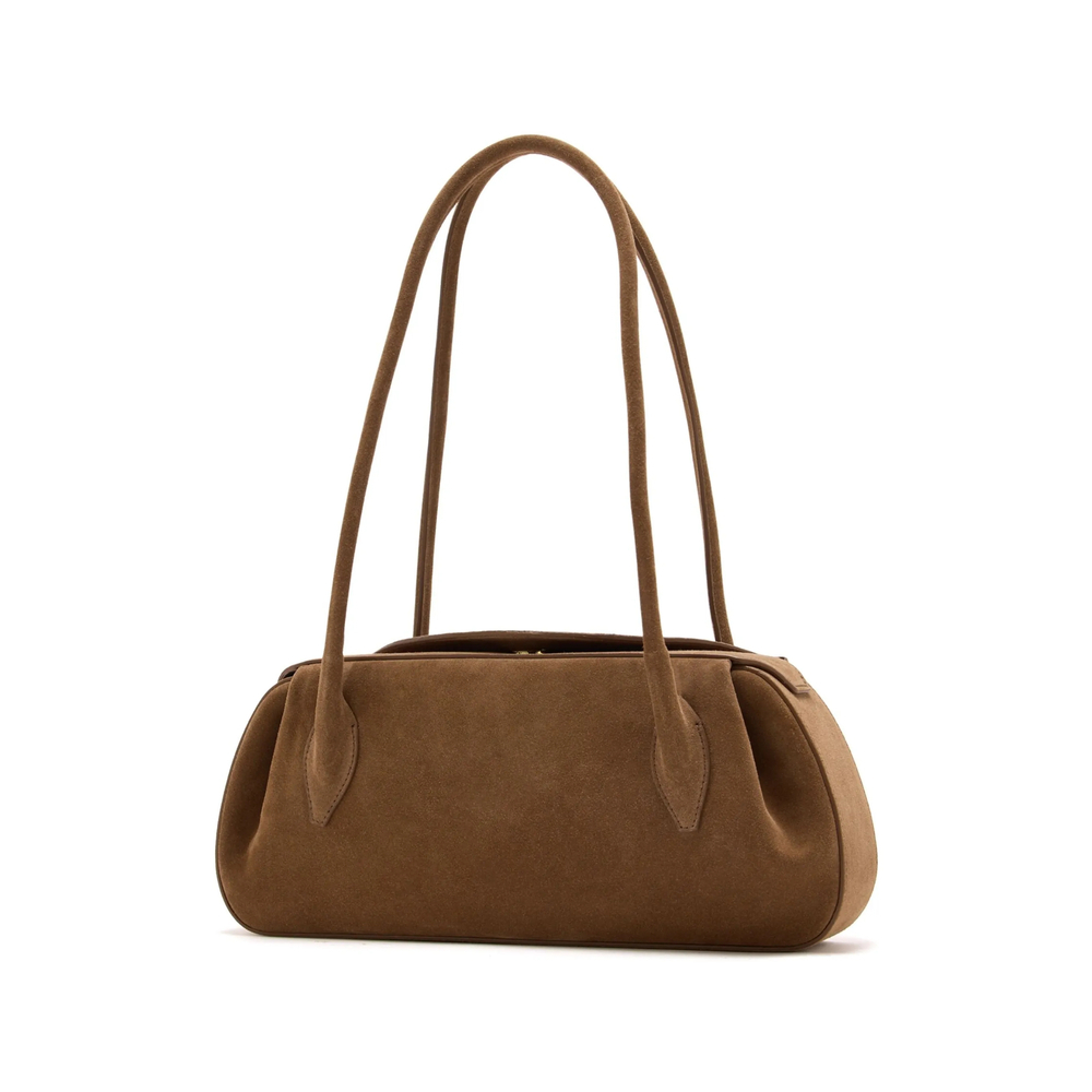 [YUZEFI] Tote bag FW26 OYSTER SHOULDE SUEDE COGNA