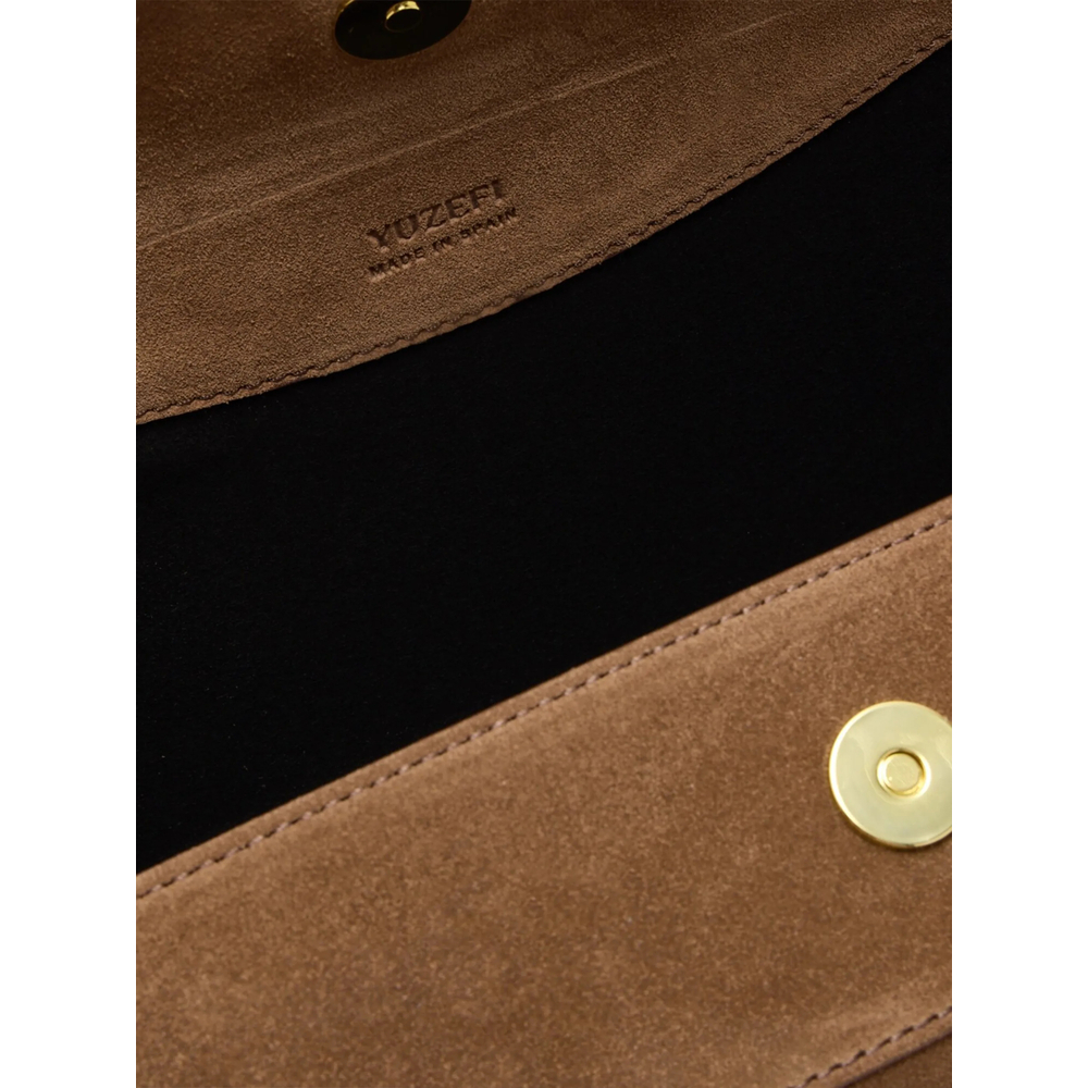 [YUZEFI] Tote bag FW26 OYSTER SHOULDE SUEDE COGNA