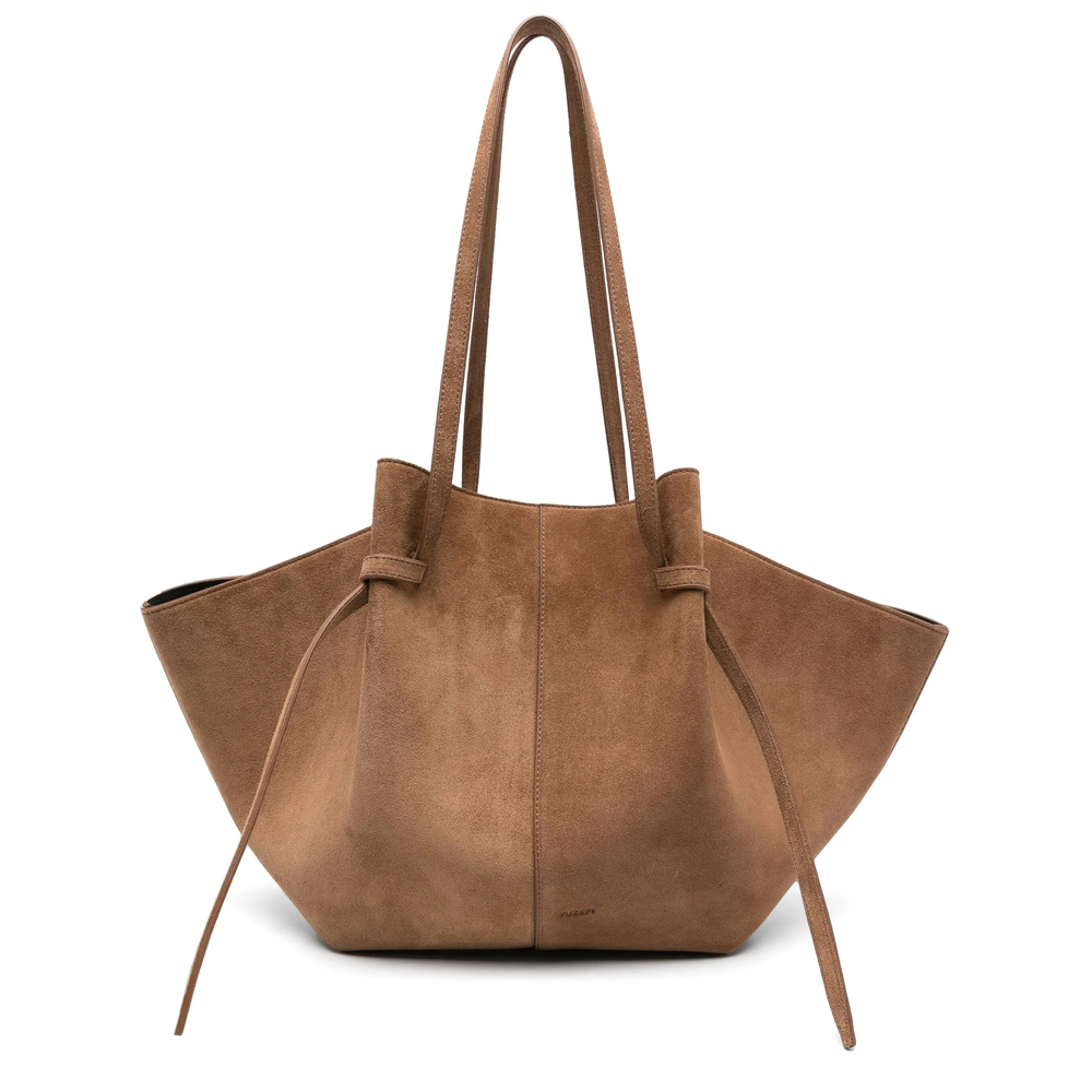 [YUZEFI] Shoulder bag FW26 LARGE MOCHI SUEDE COGNA
