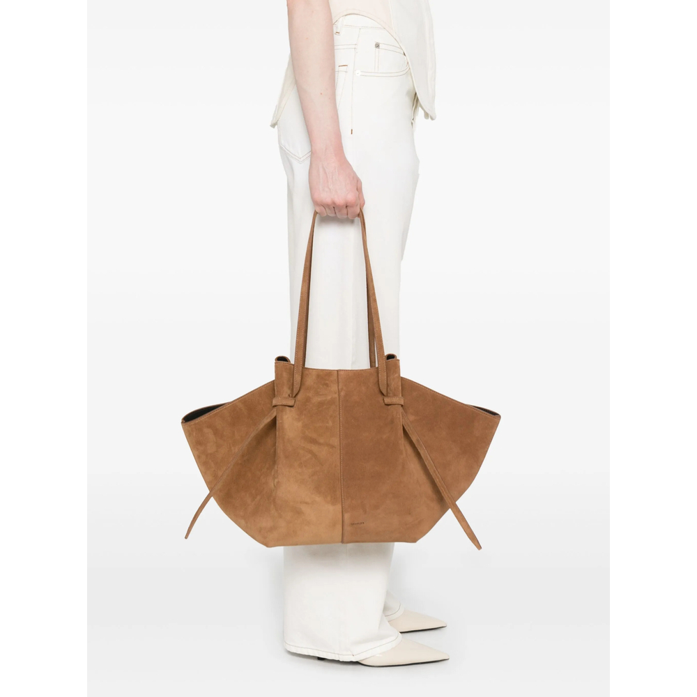 [YUZEFI] Shoulder bag FW26 LARGE MOCHI SUEDE COGNA