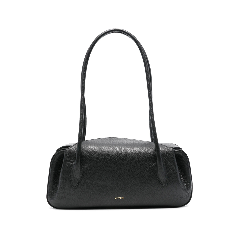 [YUZEFI] Shoulder bag FW26 OYSTER SHOULDE LEATHER BLACK